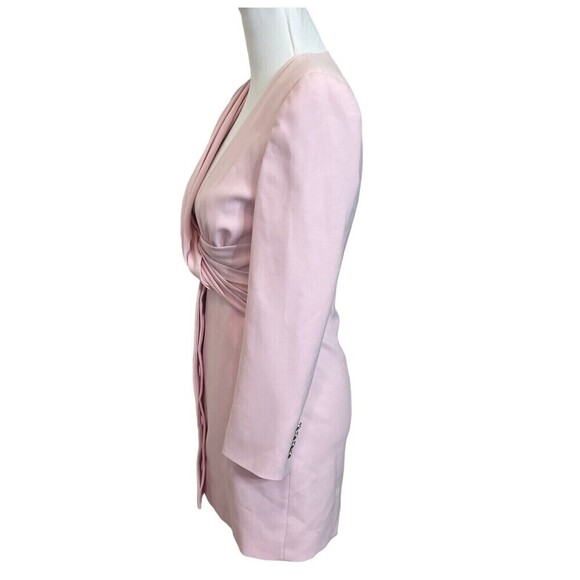 ZARA Draped Blazer Mini Dress Women’s Size XS Pink Knot Front Tailored - Picture 6 of 13